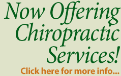 Now offering Chiropractic Services!